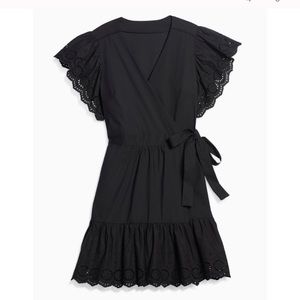 Adorable black wrap dress